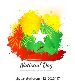 Myanmar independence day background.