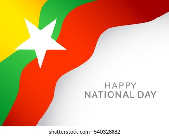 Myanmar independence day background.