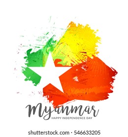 Myanmar Independence Day Background.