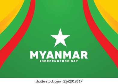 Myanmar Independence Day Celebration, Festive and Patriotic Design