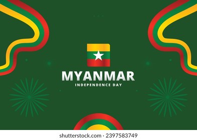 Myanmar Independence Day Vector Design Illustration