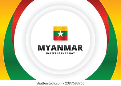 Myanmar Independence Day Vector Design Illustration