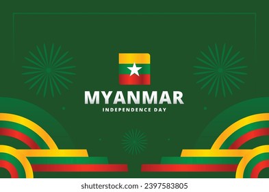 Myanmar Independence Day Vector Design Illustration