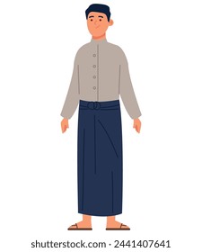 myanmar male character isolated design