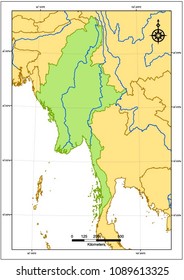 Myanmar map geo wallpaper