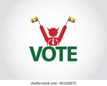 Myanmar Podium Evil Politician Win