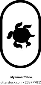 Myanmar Tatoo 005 Vector Illustration