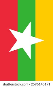 Myanmar Vertical Flag, Vertical Flag Myanmar