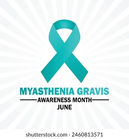 Myasthenia Gravis Awareness Month. Holiday concept. Template for background, banner, card, poster with text inscription. Vector illustration.