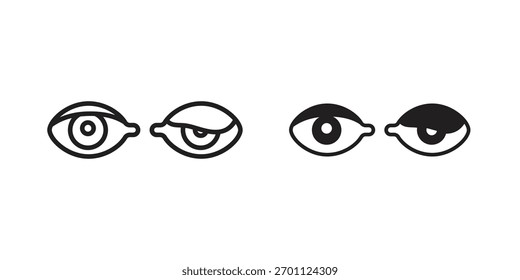 Colección de Vector de icono de miastenia gravis. ilustraciones de Vector