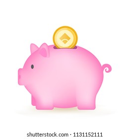 MyBit Token Cryptocurrency Coin Piggy Bank Savings