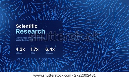 Mycelium Fungus Macro Pattern. Fungus Scientific Medical Research Background. Science Macro Pattern Backdrop. Futuristic Plant Microbiology Healthcare. Vector Illustration.