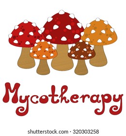 Mycotherapy vector background
