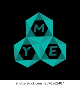 MYE creative minimalist letter logo. MYE unique vector initials alphabet letter logo design

