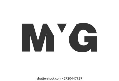 Design do logotipo MYG. Letra inicial M Y G estilo de fonte em negrito para start-ups de tecnologia, consultoria, marca corporativa. Nome criativo da empresa, manchetes identidade tipográfica, logotipo moderno. Ilustração vetorial.