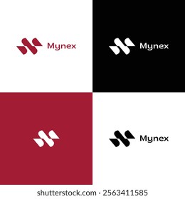 Mynex Abstract Minimalist Logo Design with Modern and Sleek Style

