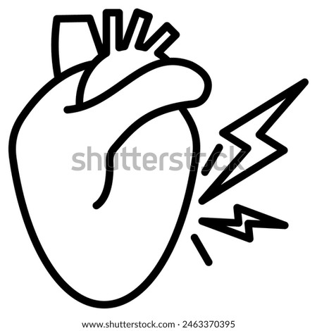 Myocardial Infarction icon line vector illustration