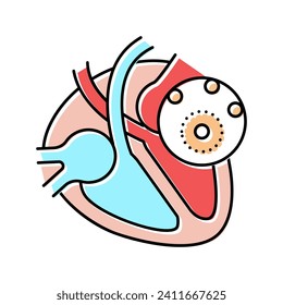 myocarditis disease color icon vector. myocarditis disease sign. isolated symbol illustration