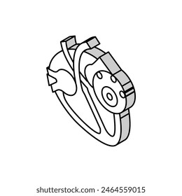 myocarditis disease isometric icon vector. myocarditis disease sign. isolated symbol illustration