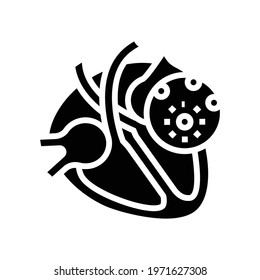 myocarditis disease line icon vector. myocarditis disease sign. isolated contour symbol black illustration