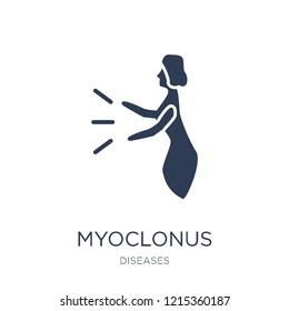 Myoclonus icon. Trendy flat vector Myoclonus icon on white background from Diseases collection, vector illustration can be use for web and mobile, eps10