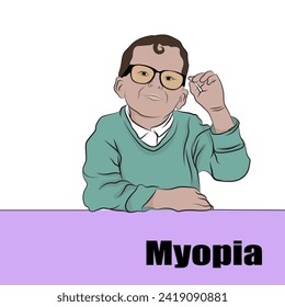Myopia, A condition in which near objects are seen clearly, but those that are far away are not.