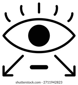 Myopia Icon Line Vector Illustration