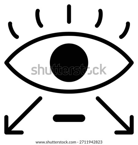 Myopia Icon Line Vector Illustration