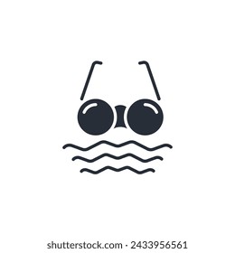 Myopia icon. vector.Editable stroke.linear style sign for use web design,logo.Symbol illustration.