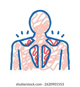 myositis disease doodle icon sketch vector. myositis disease sign. isolated symbol illustration