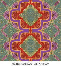 MyRealHoliday : The abstract background has a seamless texture in red and green combined with other beautiful colors