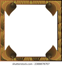 MyRealHoliday : Brown textured abstract box border can be used for invitations or other things