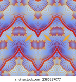 MyRealHoliday : Seamless textured abstract background in blue, yellow and other colors