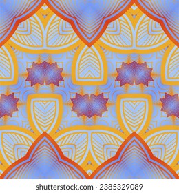 MyRealHoliday : Seamless textured abstract background in blue, yellow and other colors