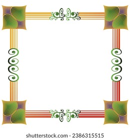 MyRealHoliday : Yellow-orange border combined with other colors, can be used for decoration or for book covers