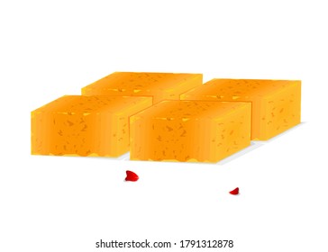 inmoralidad pak dulces indios o vector de alimentos mithai