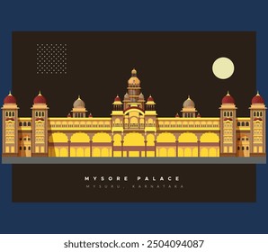 Mysore Palace - Amba Vilas Palace -Mysuru, Karnataka - Ilustración de stock como archivo EPS 10