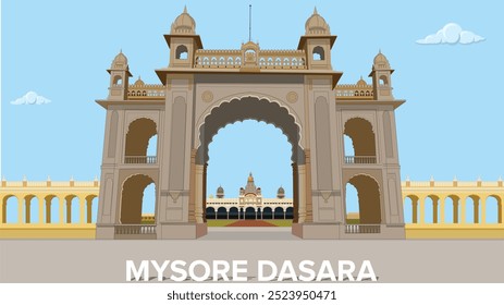 Mysore palace dasara festival, Entrance Gate to Mysore Palace, Amba Vilas Palace Mysuru, Karnataka 