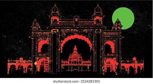 mysore palace NIGHTLIGHT en la India