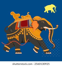 Mysore Traditional Elephant Illustration - as EPS 10 File