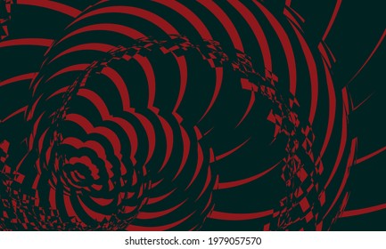 Mysterious abstract background bright red patterns on dark green halloween concept