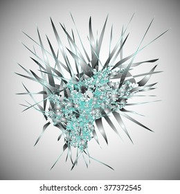 Mysterious abstract tree. Vector illustration.
