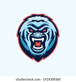 Mysterious beast modern style yeti sports logo mascot