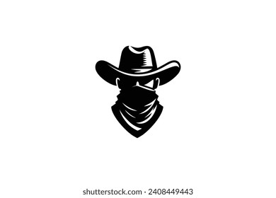 Mysterious Cowboy Bandana and Hat Icon