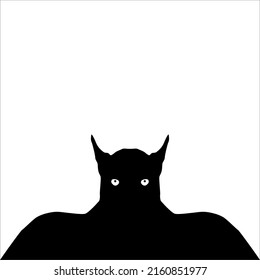 Mysterious Creature. Creepy, Horror, Scary, Mystery Visual Illustration. Illustration for Horror Movie or Halloween Poster Design Element. Vector Illustration