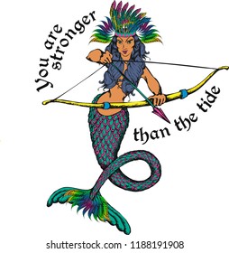 Mysterious and dangerous mermaid