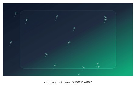 Mysterious dark backdrop with luminous particles arranged in abstract formations. Futuristic and ethereal feel.