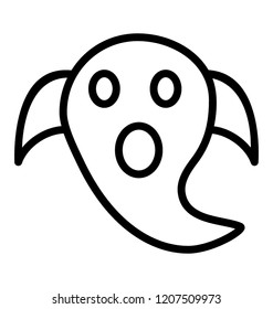 A mysterious face, ghost icon 