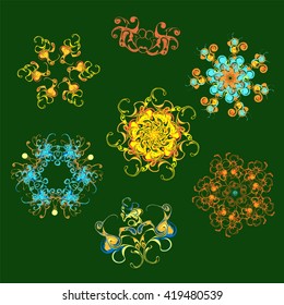 Mysterious flowers Vector illustration