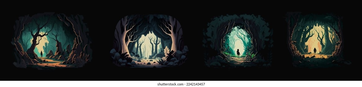 Mysterious forest background, for halloween.